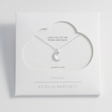 Estella Bartlett Moon and Star Necklace Silver Plated