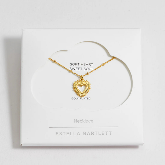 Estella Bartlett Heartburst Pendant Necklace Gold Plated