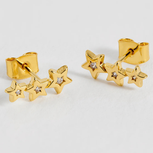 Estella Bartlett CZ Star Stud Crawler - Gold