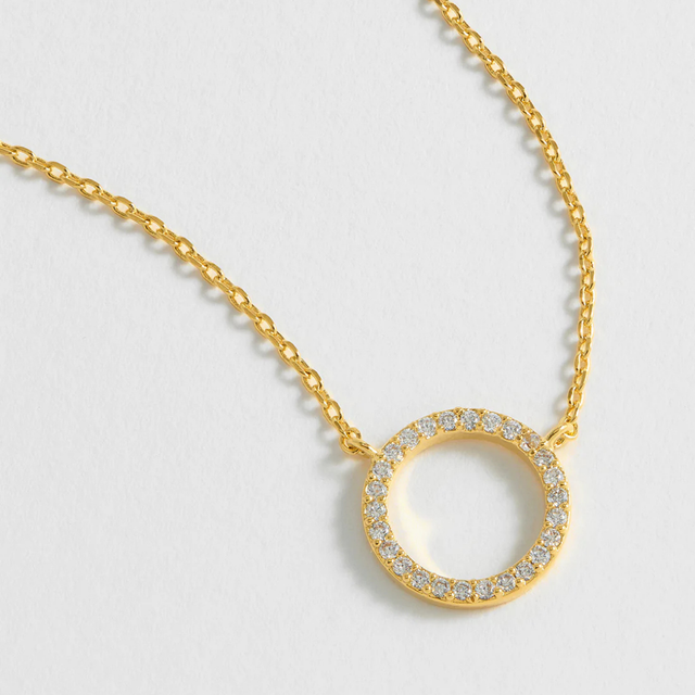 Estella Bartlett Circle CZ Necklace Gold Plated