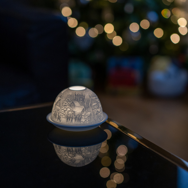Cello Tealight Dome - Father Christmas