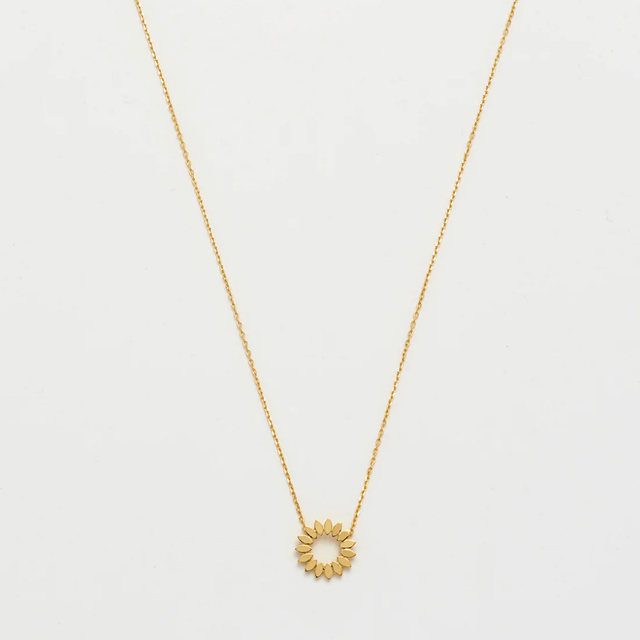 Estella Bartlett Modern Flower Necklace Gold Plated