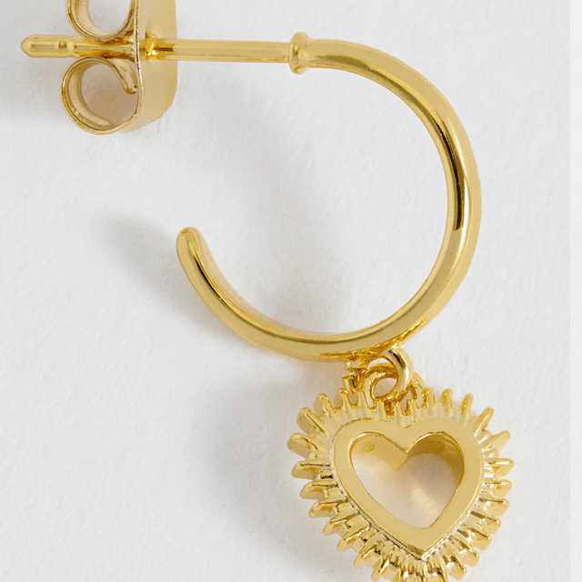 Estella Bartlett Plain Heartburst Hoop Earrings