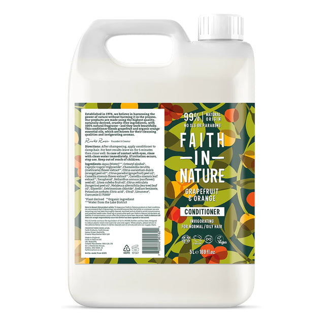 Faith In Nature Grapefruit & Orange Conditioner Refill 5L