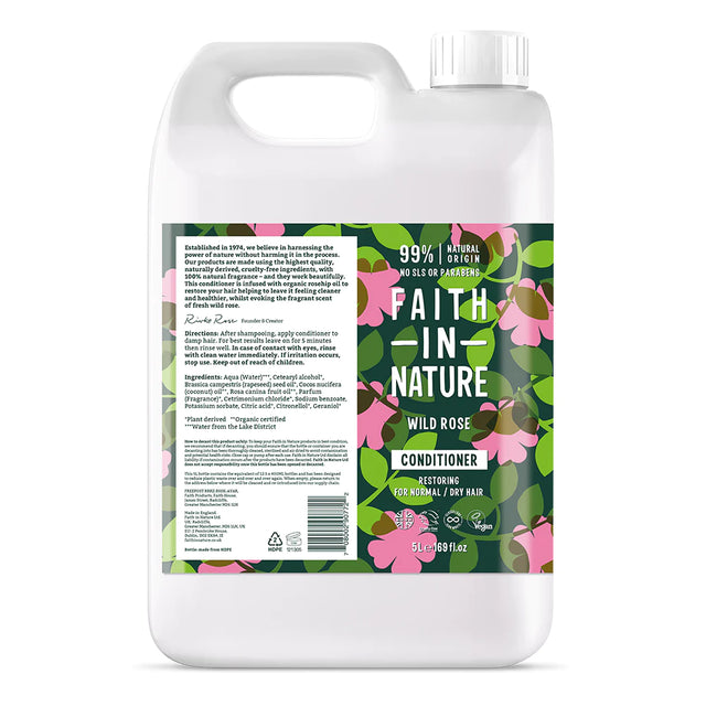 Faith In Nature Wild Rose Conditioner Refill 5L