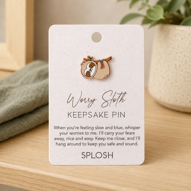 Splosh - Keepsake Pin - Worry Sloth