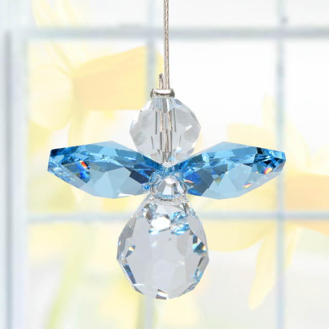 Wild Things - Classic Crystal Guardian Angel - Aquamarine