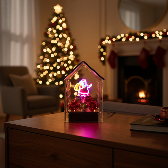 Gleneagles Neon Santa battery-powered LED light – product view