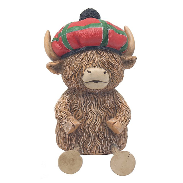 Lesser & Pavey - Highland Cow Money Bank Tartan