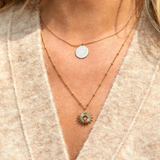 Estella Bartlett Hammered Disc Pendant Gold Plated