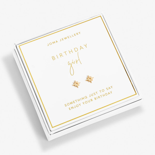 Joma Jewellery Gold Earrings - Birthday Girl