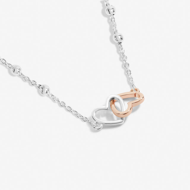 Joma Jewellery Forever Yours Necklace - Fabulous Friend Silver and Rose Gold Plated