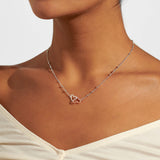 Joma Jewellery Forever Yours Necklace - Fabulous Friend Silver and Rose Gold Plated
