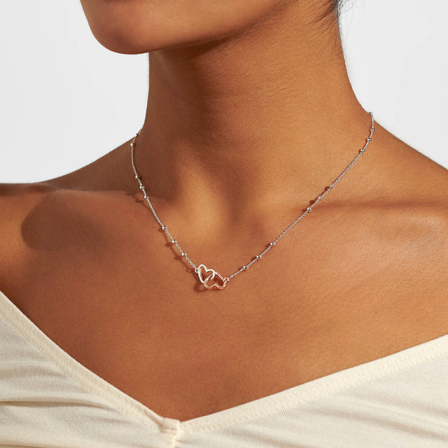 Joma Jewellery Forever Yours Necklace - Fabulous Friend Silver and Rose Gold Plated