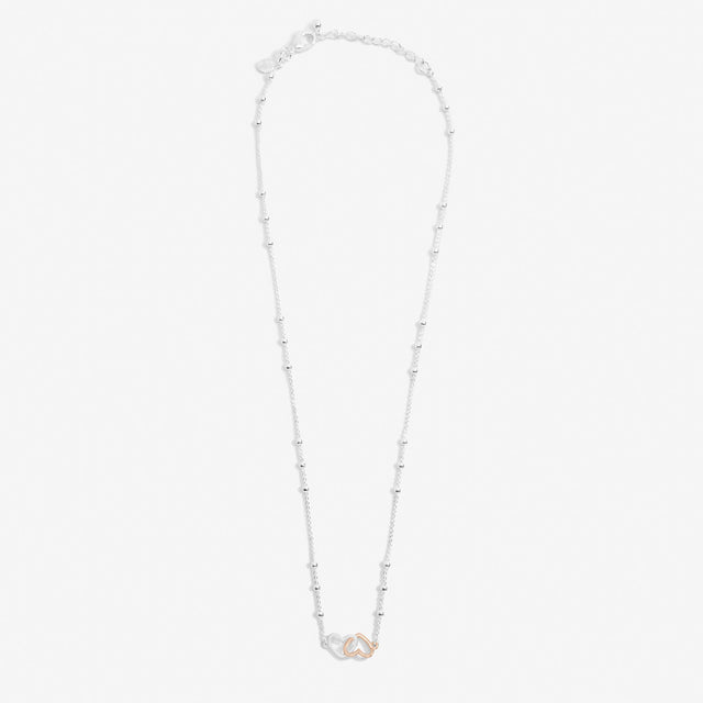 Joma Jewellery Forever Yours Necklace - Fabulous Friend Silver and Rose Gold Plated