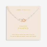 Joma Jewellery Forever Yours Necklace - Fabulous Friend Silver and Rose Gold Plated