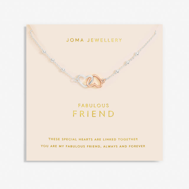 Joma Jewellery Forever Yours Necklace - Fabulous Friend Silver and Rose Gold Plated