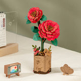 ROBOTIME Red Camellia DIY Model Kit