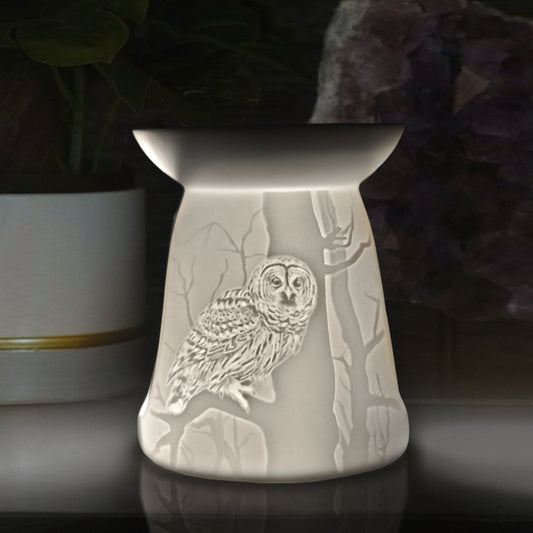 Cello Porcelain Tealight Burner - Nocturnal Owl