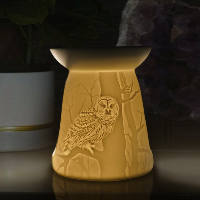 Cello Porcelain Tealight Burner - Nocturnal Owl