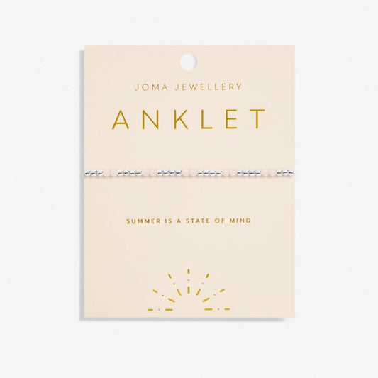 Joma Jewellery Anklet - Rose Quartz