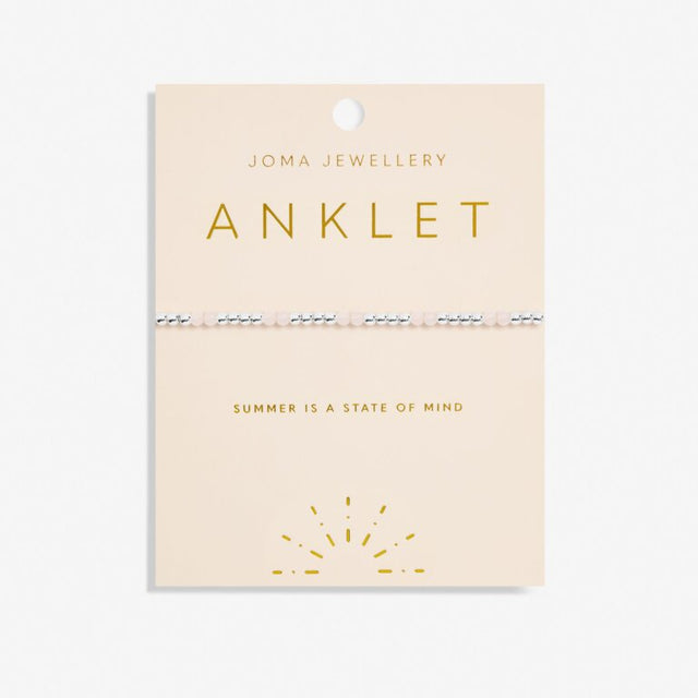 Joma Jewellery Anklet - Rose Quartz