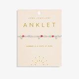 Joma Jewellery Anklet - Silver Multistone