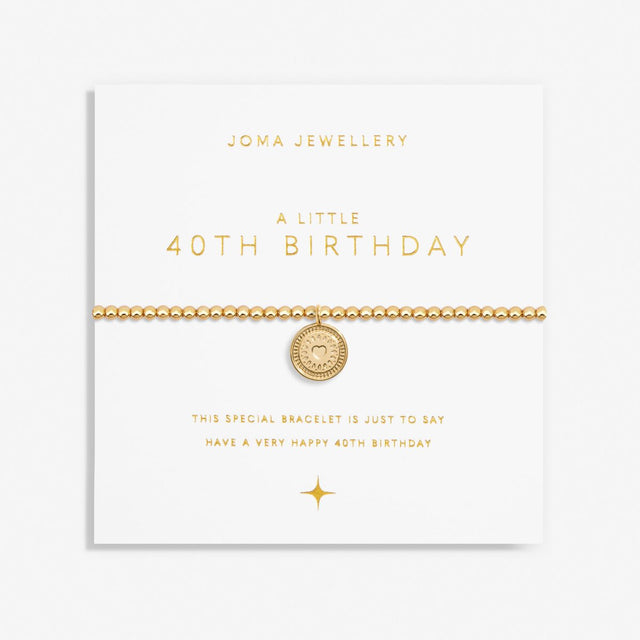 Joma Jewellery Gold Bracelet - 40th Birthday - A Little