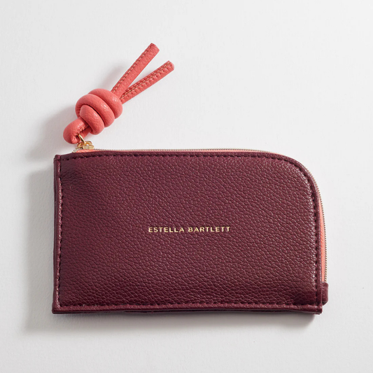 Estella Bartlett Knot Card Purse Burgundy