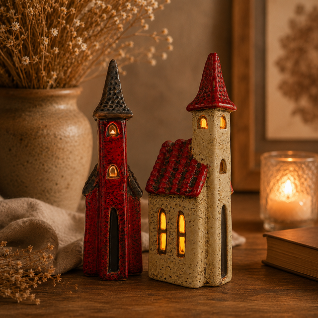 Cello – Tales from the Village – Crimson Tower | Light-Up Village Pottery House