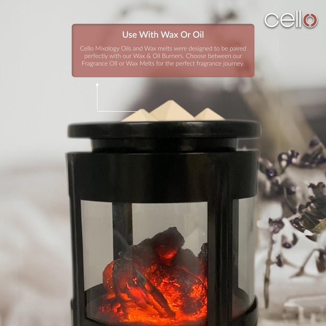 Cello Flickering Embers Electric Melt Burner & Spiced Citrus Wax Medallion Set