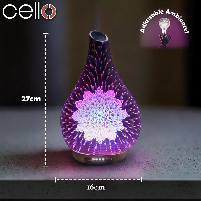 Cello Large Ultrasonic Diffuser - 3D Lotus