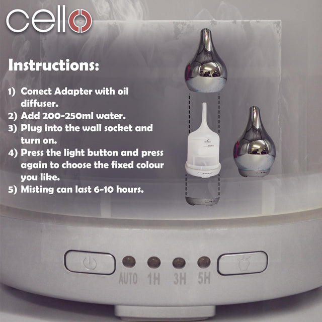 Cello Large Ultrasonic Diffuser - 3D Lotus