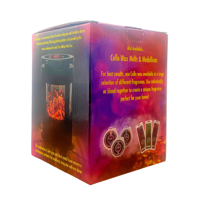Cello Flickering Embers Electric Melt Burner & Spiced Citrus Wax Medallion Set
