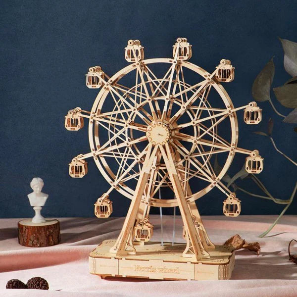 ROBOTIME Ferris Wheel 3D Wooden Puzzle Music Box