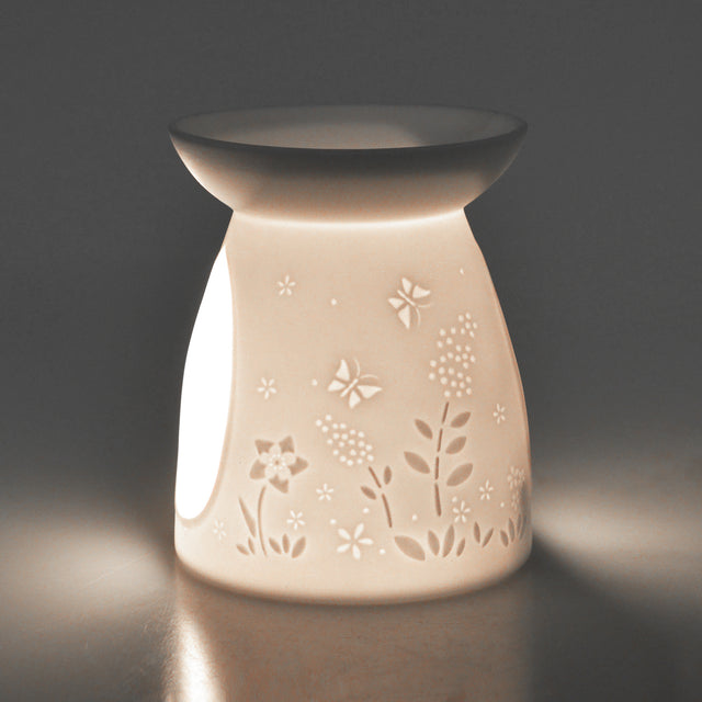 Cello Porcelain Tealight Burner - Flower