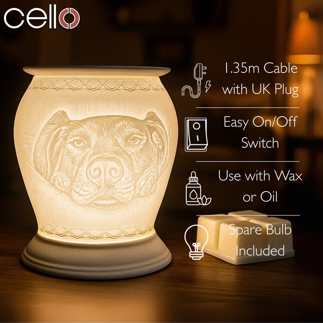 Cello Electric Wax Burner Porcelain Barrel - Dog