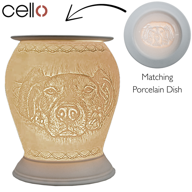 Cello Electric Wax Burner Porcelain Barrel - Dog