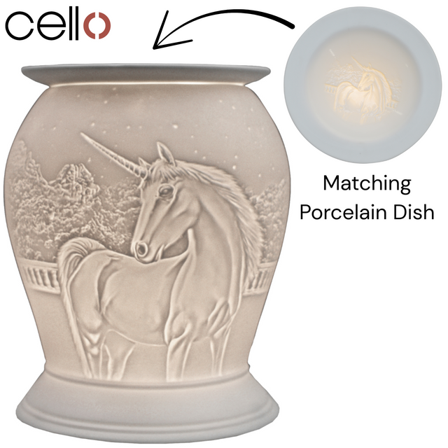 Cello Electric Wax Burner Porcelain Barrel - Unicorn