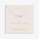 Joma Jewellery Forever Yours Necklace - Happy 18th Birthday Silver Plated