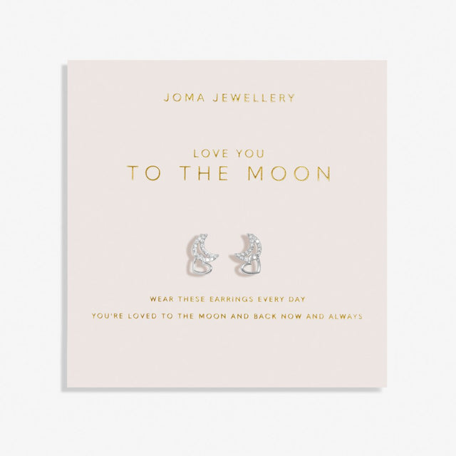Joma Jewellery Earrings - Love You To The Moon - Forever Yours