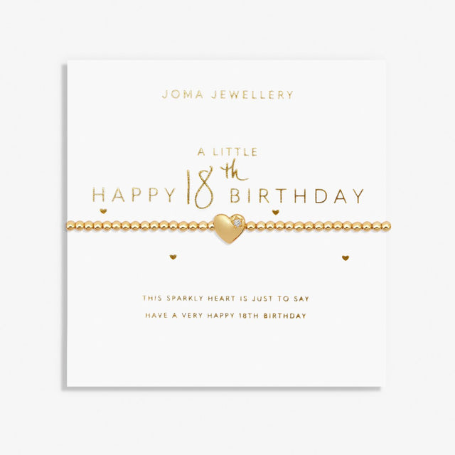 Joma Jewellery Gold Bracelet - Happy 18th - A Little