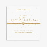 Joma Jewellery Gold Bracelet - Happy 21st - A Little
