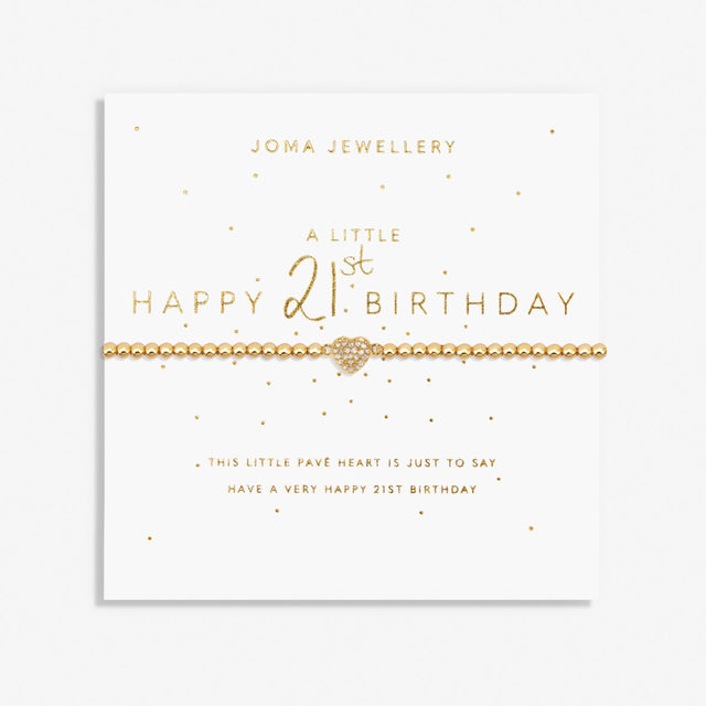 Joma Jewellery Gold Bracelet - Happy 21st - A Little