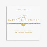 Joma Jewellery Gold Bracelet - Happy 30th Birthday - A Little