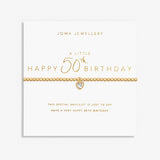 Joma Jewellery Gold Bracelet - Happy 50th Birthday - A Little