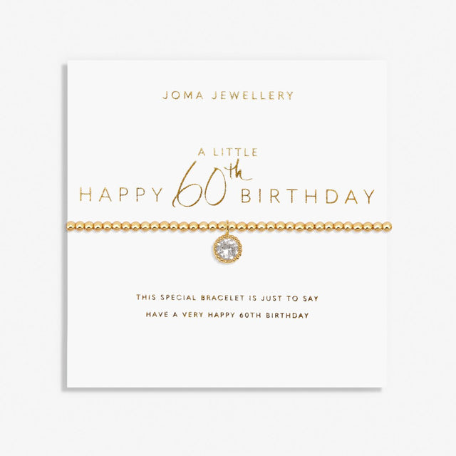 Joma Jewellery Gold Bracelet - Happy 60th Birthday - A Little