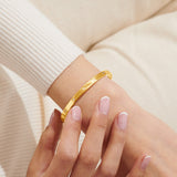 Joma Jewellery Bracelet Bar - CZ Gold Plated Bangle