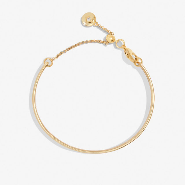 Joma Jewellery Bracelet Bar - CZ Gold Plated Bangle