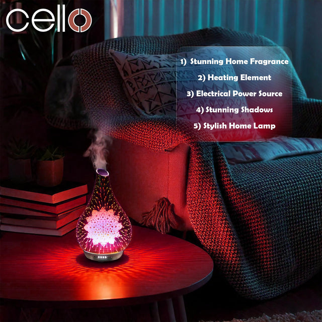 Cello Large Ultrasonic Diffuser - 3D Lotus
